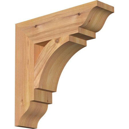 Thorton Traditional Smooth Bracket, Western Red Cedar, 3 1/2W X 14D X 14H